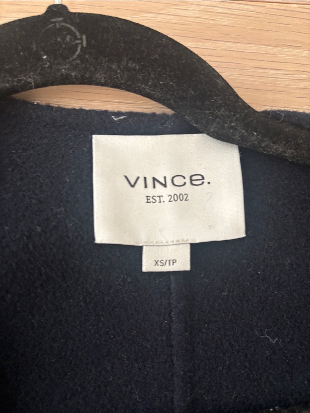 Vince Wool Tie Front Coat Black XS - Picture 3 of 4